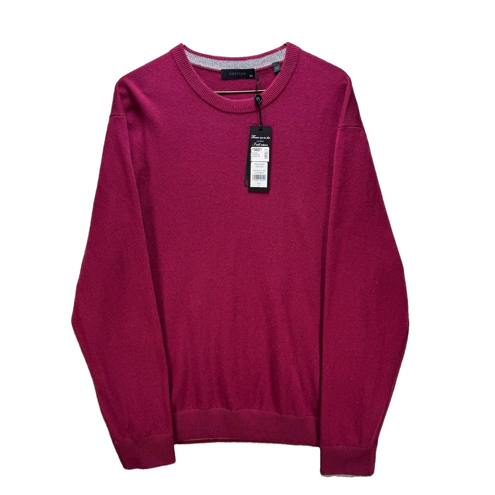 Greyson 100% Cashmere Sweater Mens XL Anthurium Tomahawk Golf NWT MSRP $360